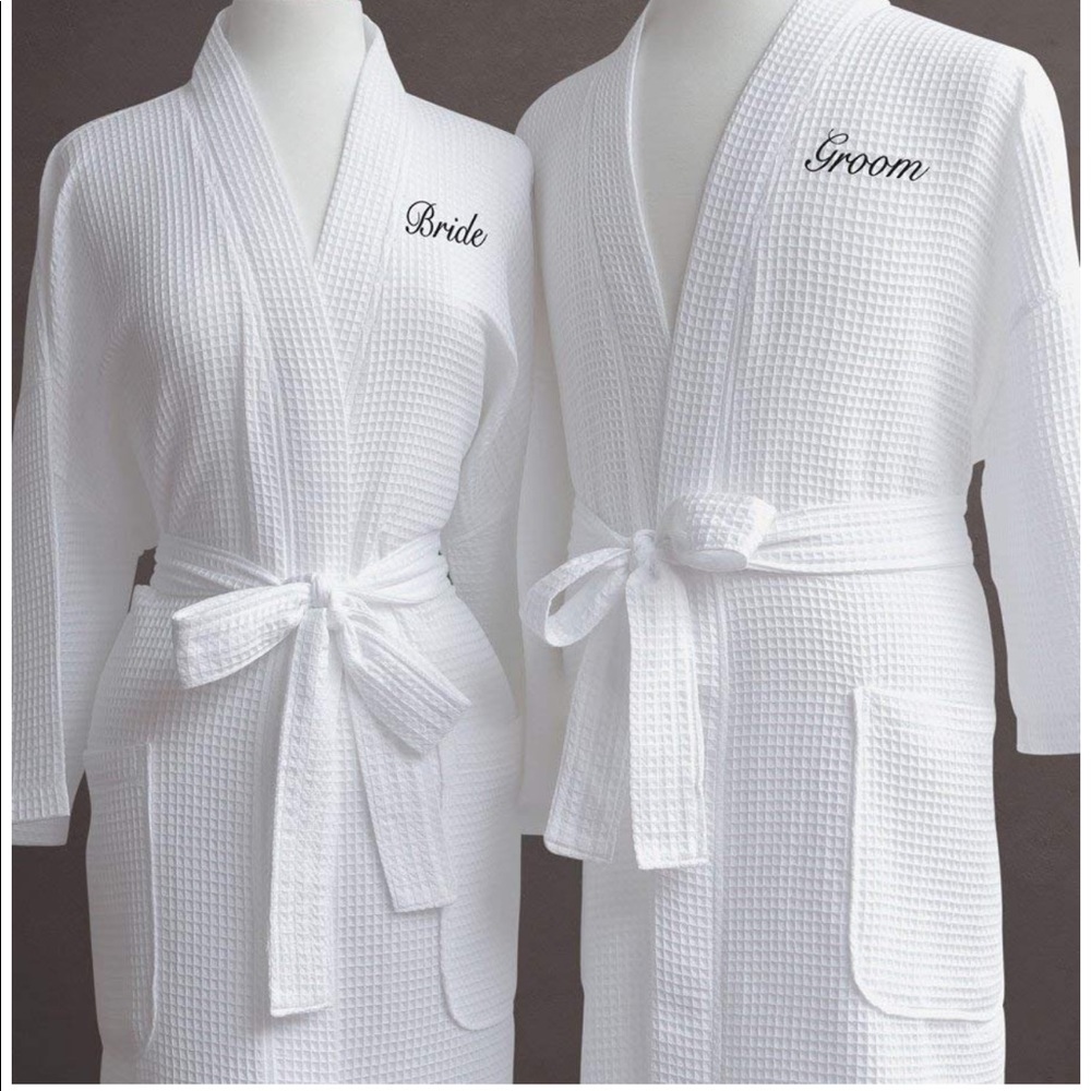 Matching Bride and Groom robes!